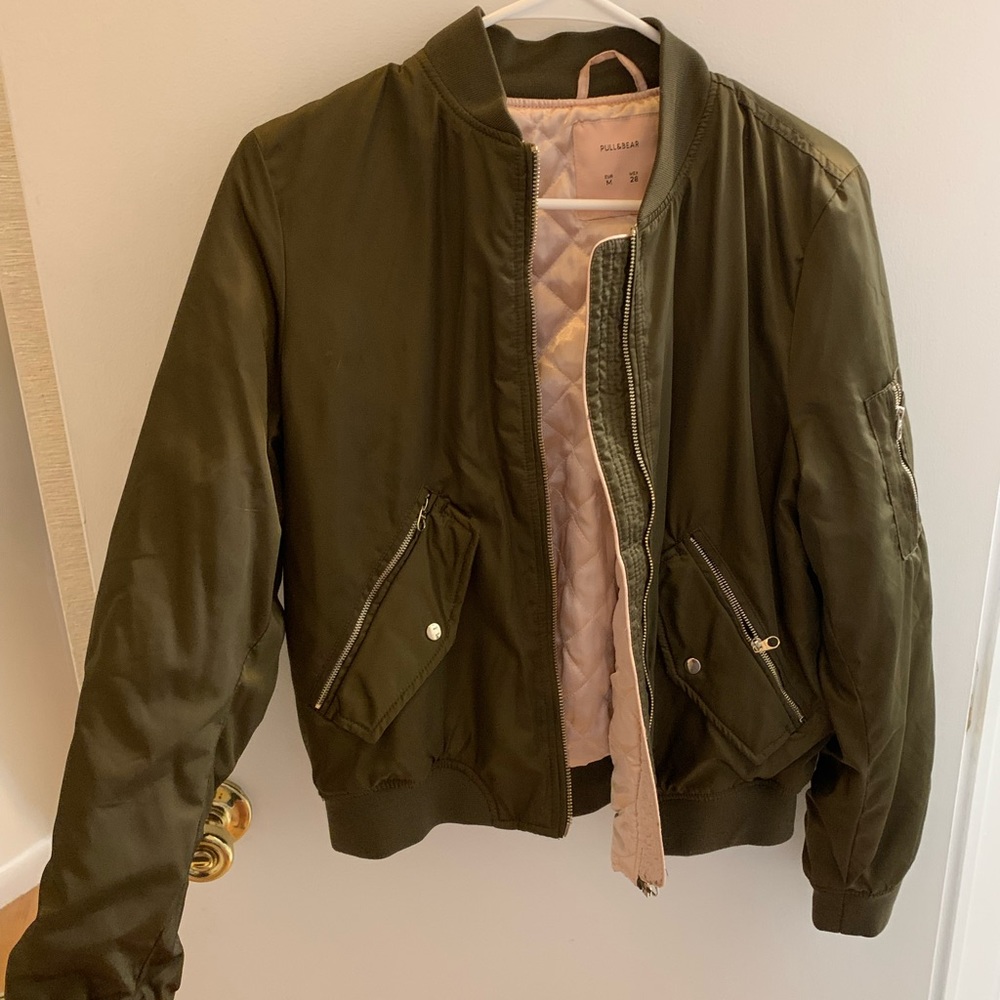 Olive Green Bomber Jacket